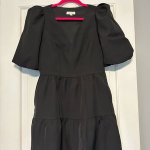 NWOT black tiered dress